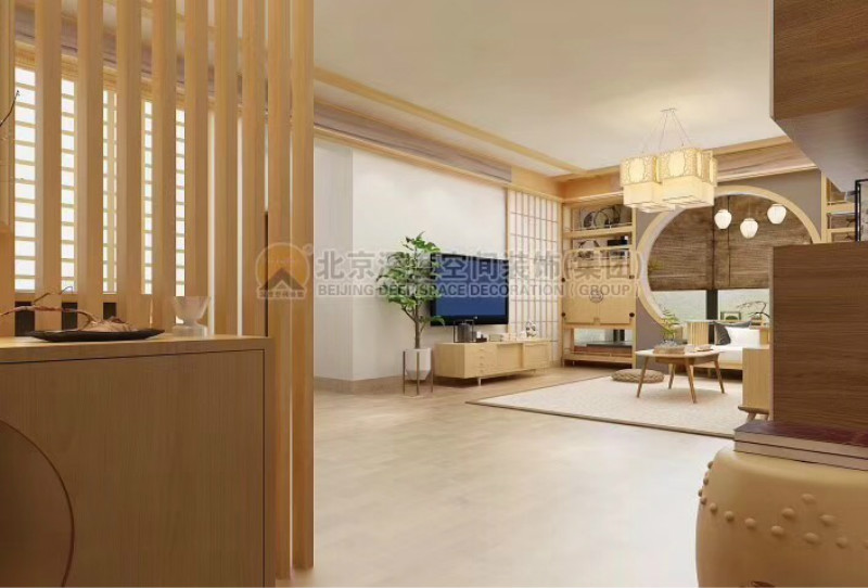 欽州東岸陽(yáng)光120㎡日式風(fēng)格效果圖案例