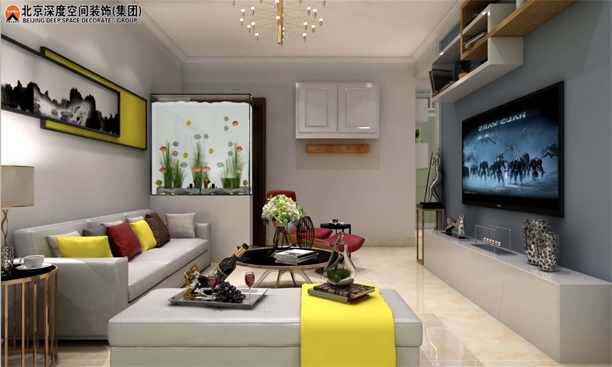 欽州一品荔園84㎡現(xiàn)代簡(jiǎn)約裝修效果圖案例